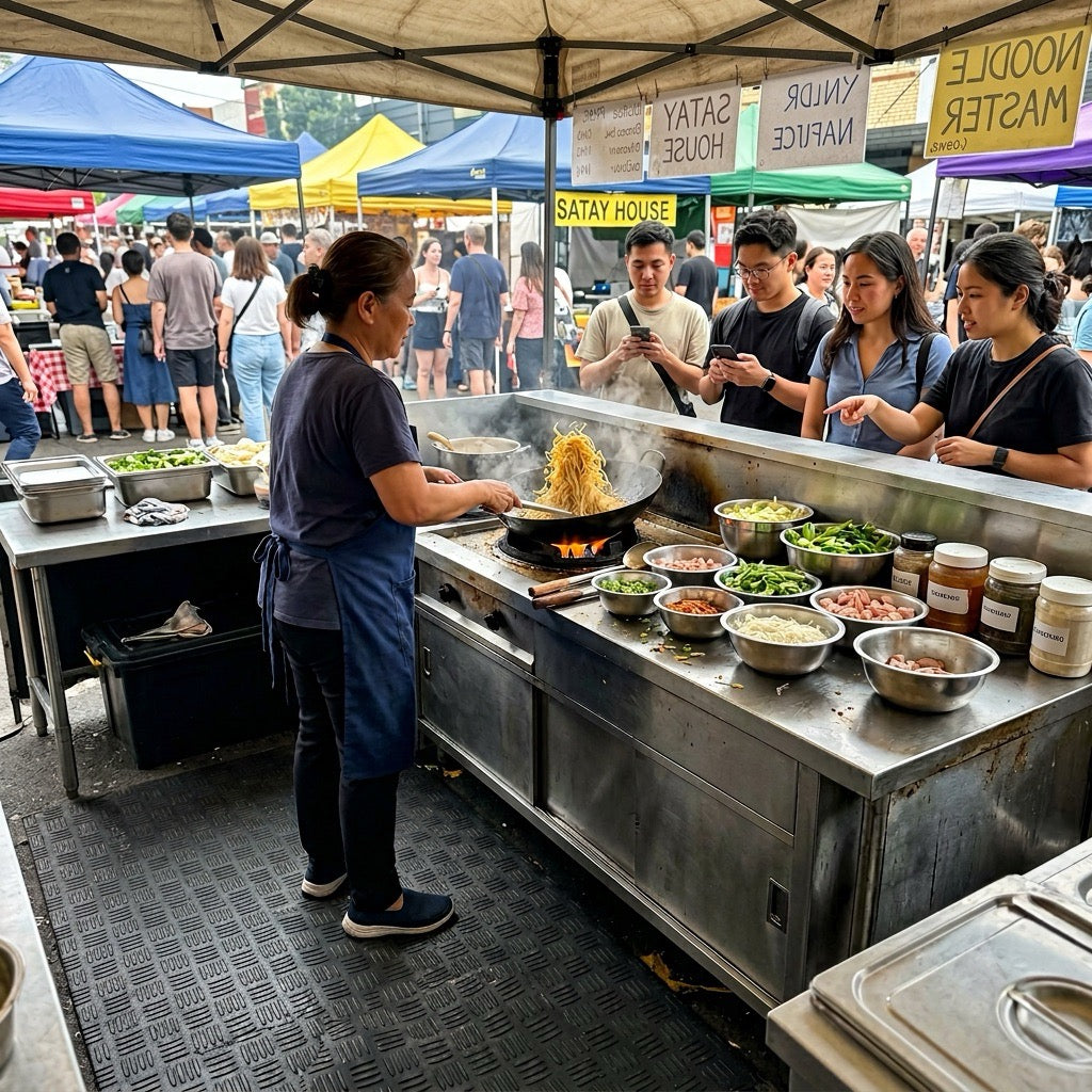 Outdoor Event Food Stall Mat
